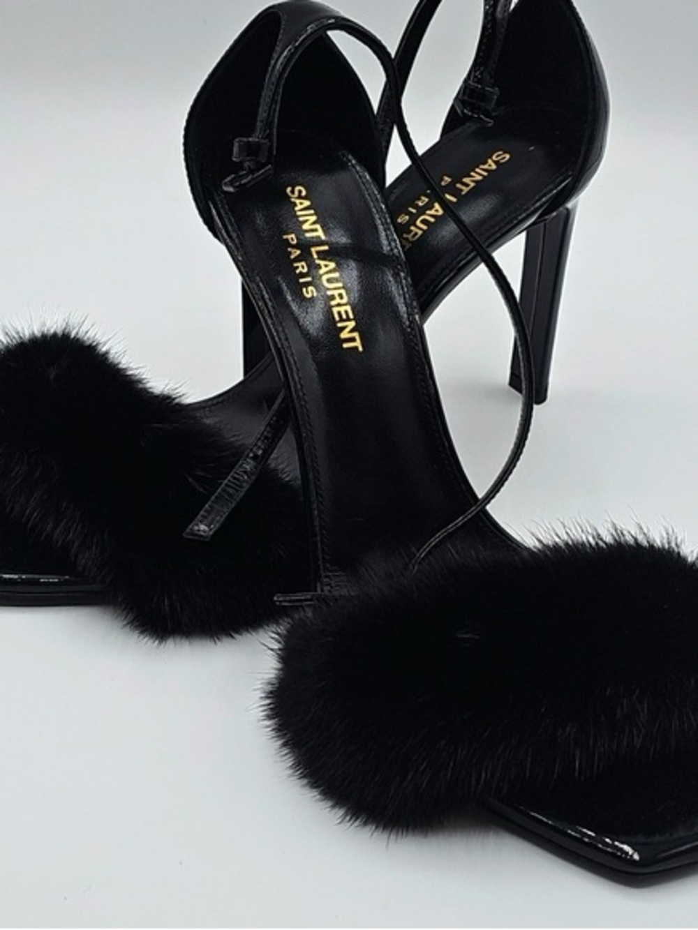 Saint Laurent Black Bea 105 Heel Sandals